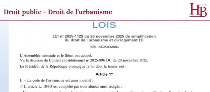 loi simplification urbanisme 2025